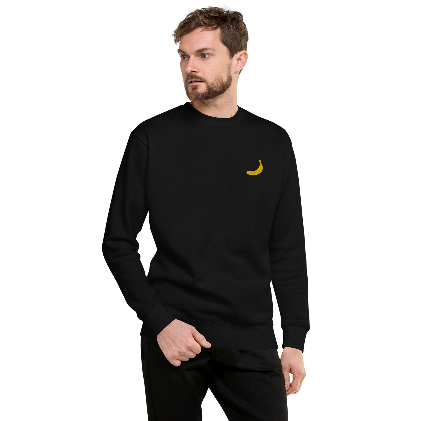 Embroided Banana - Unisex premium sweatshirt