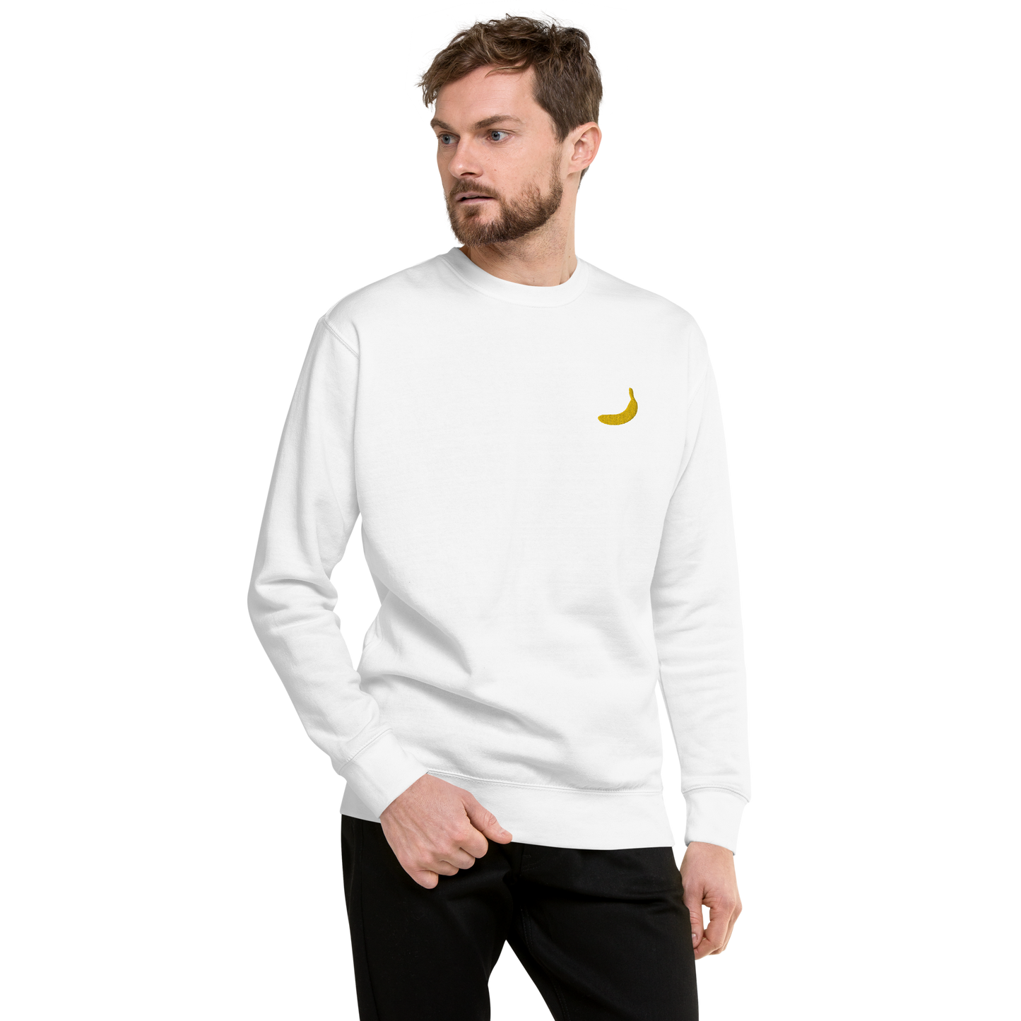 Embroided Banana - Unisex premium sweatshirt